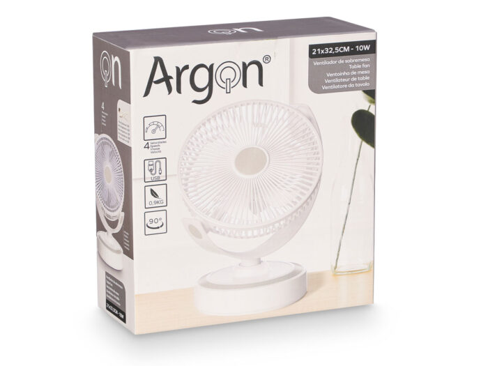 Ventilador sobremesa usb 10w blanco - Imagen 2