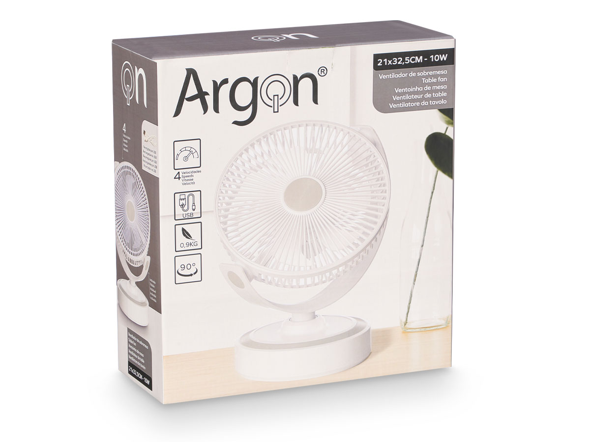 Ventilador sobremesa usb 10w blanco - Imagen 2
