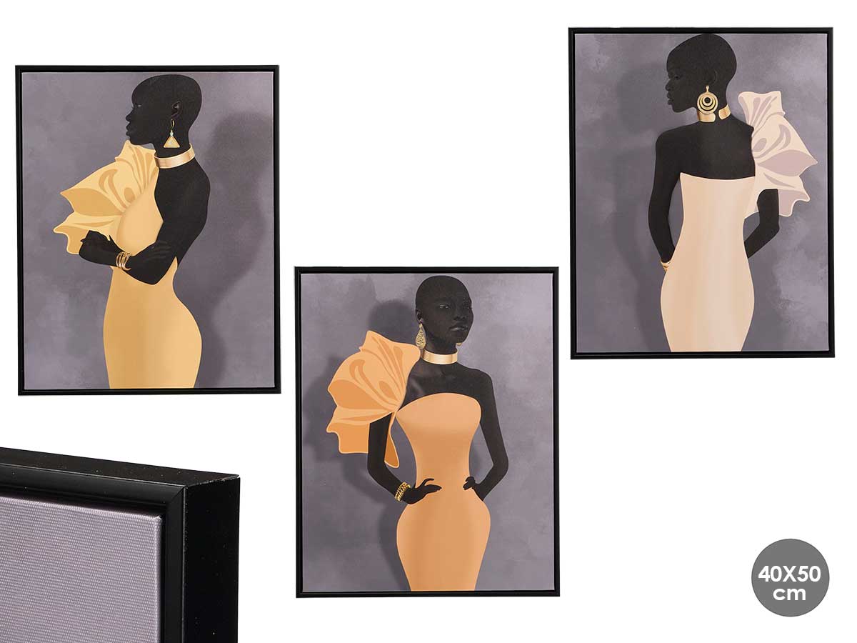 Cuadro mujer surtido 3 40x50cm