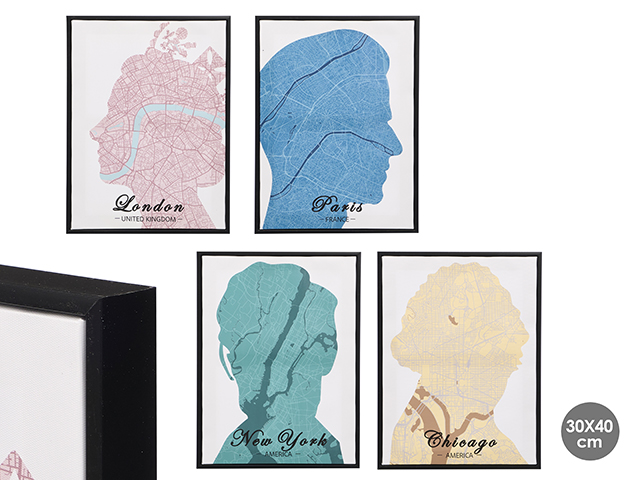 Cuadros cara rey surt 4 30x40cm