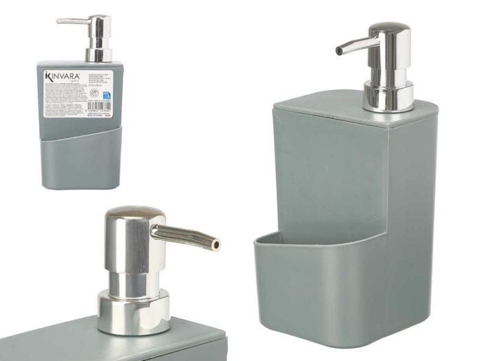 Dispensador soporte esponja gris 650ml