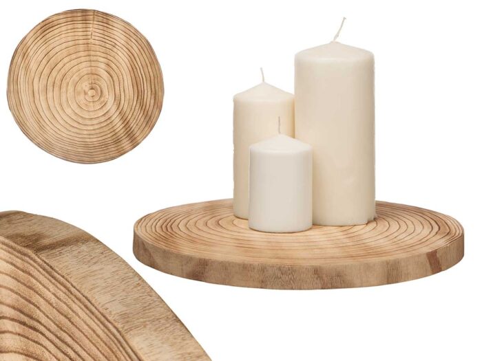 Soporte decor redondo madera jumbo