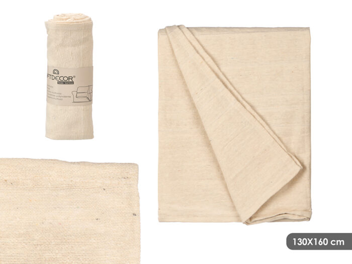 Multiusos rayas relieve beige 130x160cm