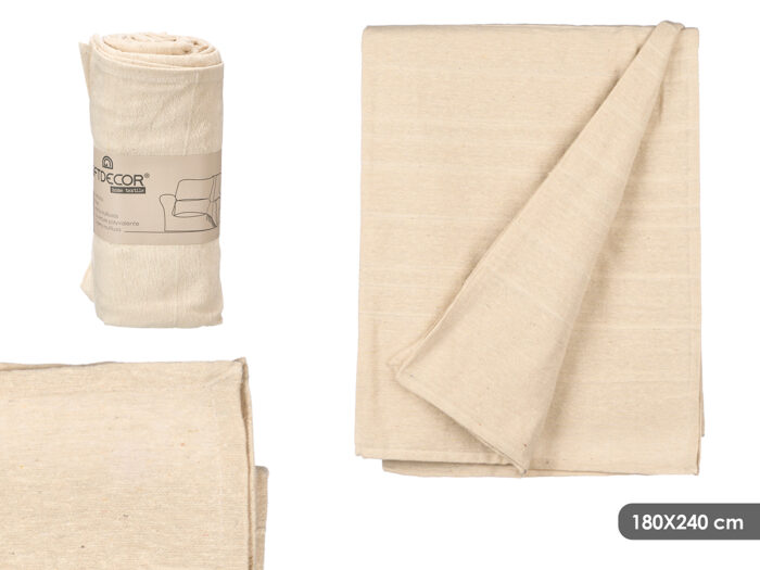 Multiusos rayas relieve beige 180x240cm
