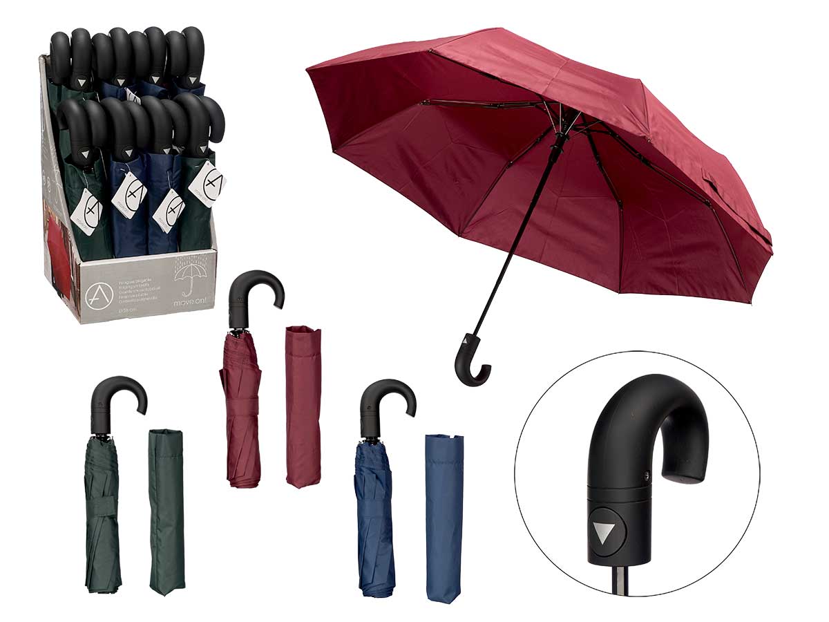 Paraguas plegable curvo automatico surtido neutros