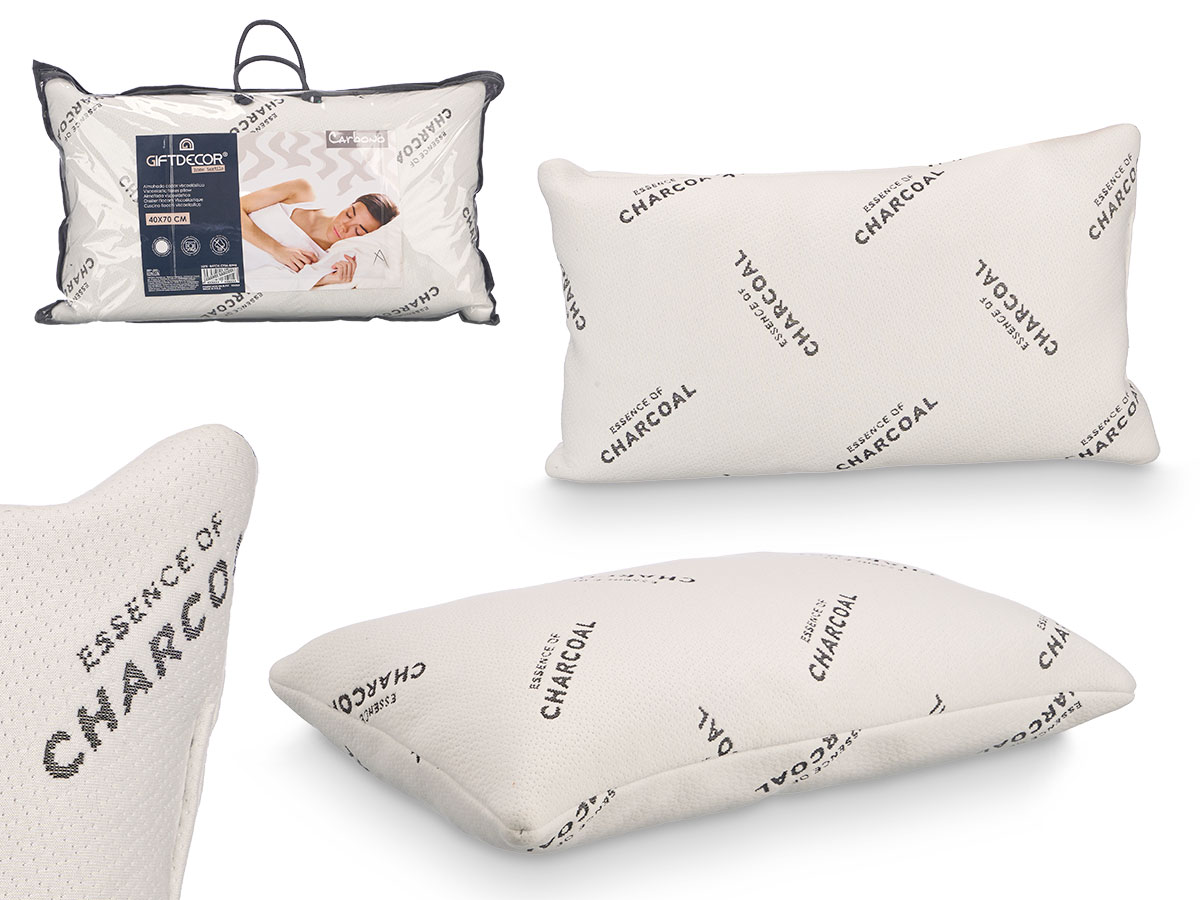 Almohada copos viscoelastica carbono 40x70cm