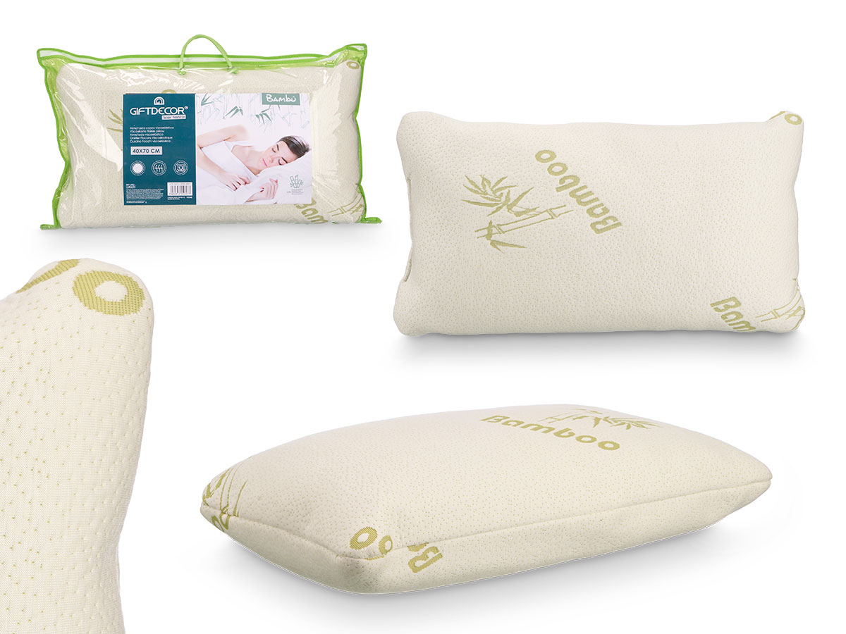Almohada copos viscoelastica bambu 40x70cm