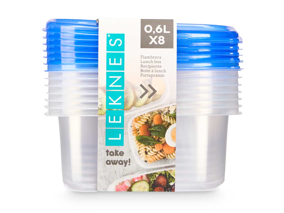 Set 8 fiambreras tapa rectangular 660ml - Imagen 3