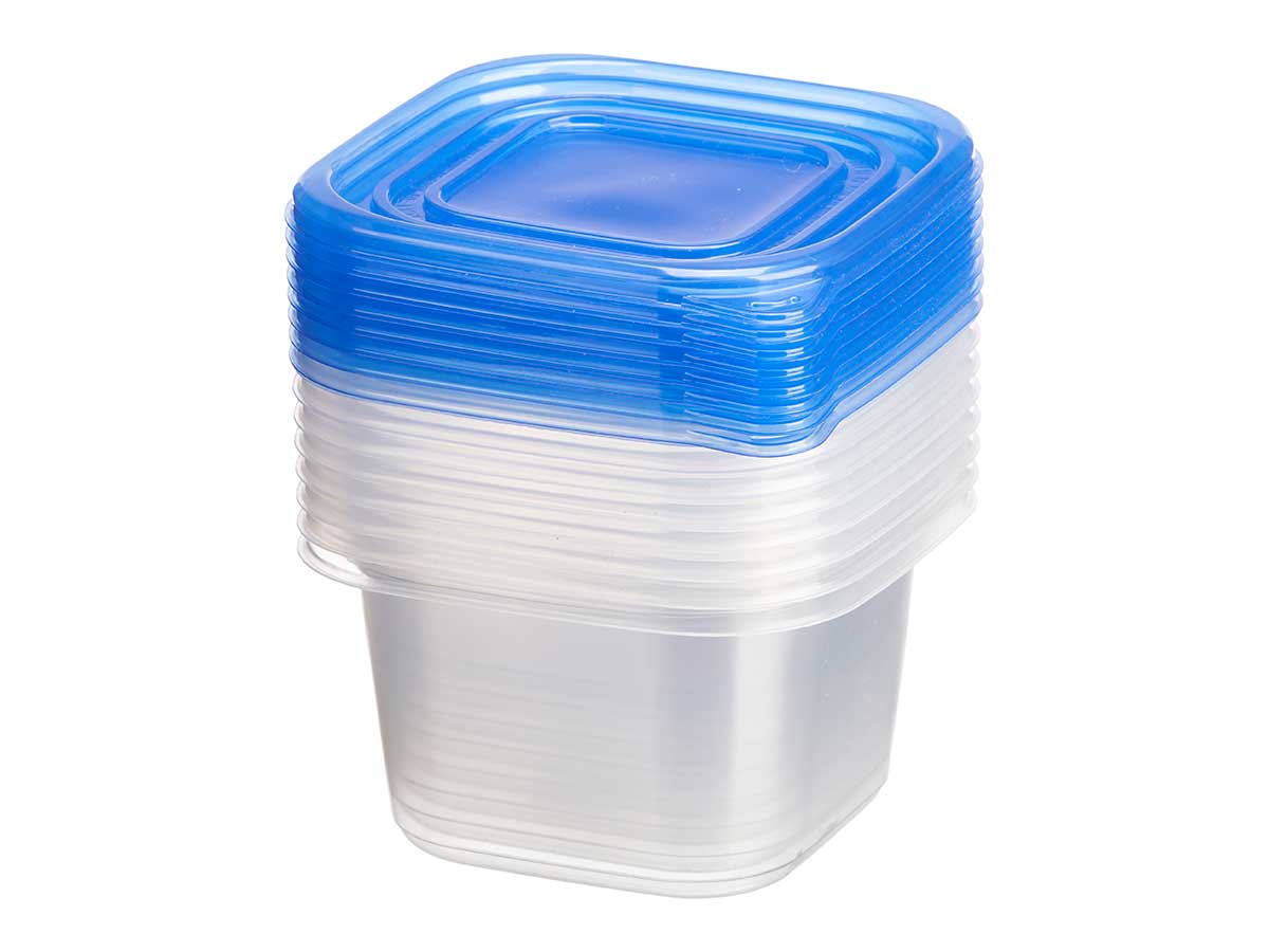 Set 8 fiambreras tapa cuadrada 880ml - Imagen 2