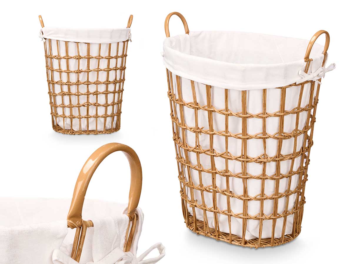 Cesto ovalado asas natural