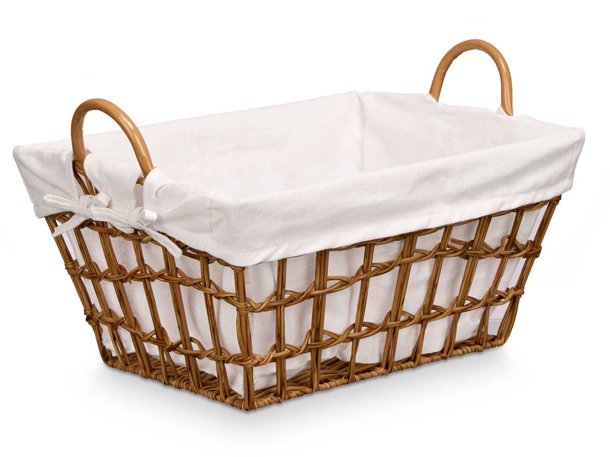 Cesto rectangular asas natural - Imagen 2
