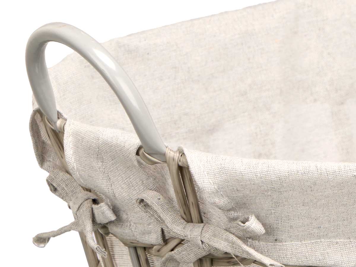 Cesto ovalado asas gris peq - Imagen 4