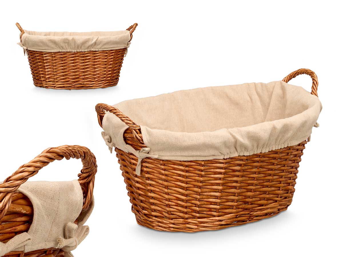 Cesto asas mimbre ovalado