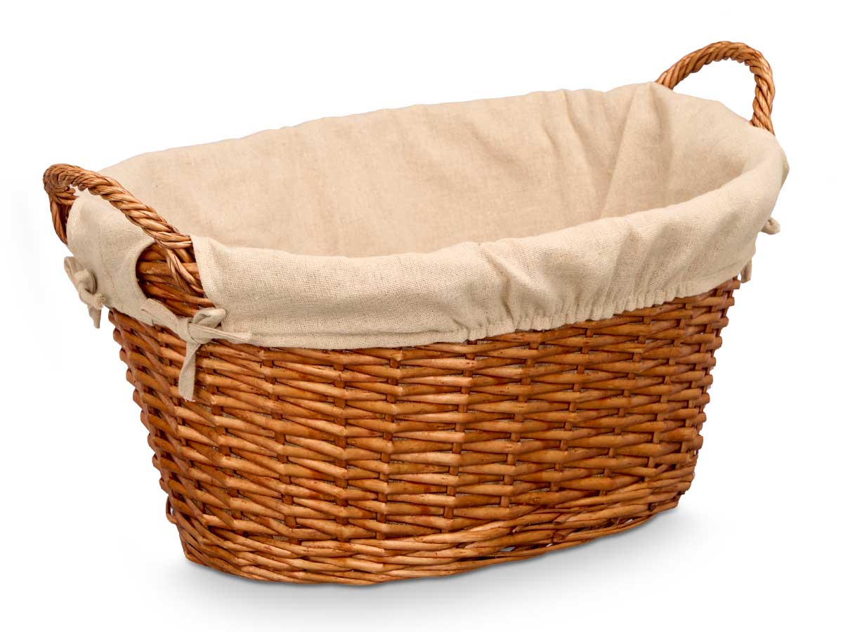 Cesto asas mimbre ovalado - Imagen 2