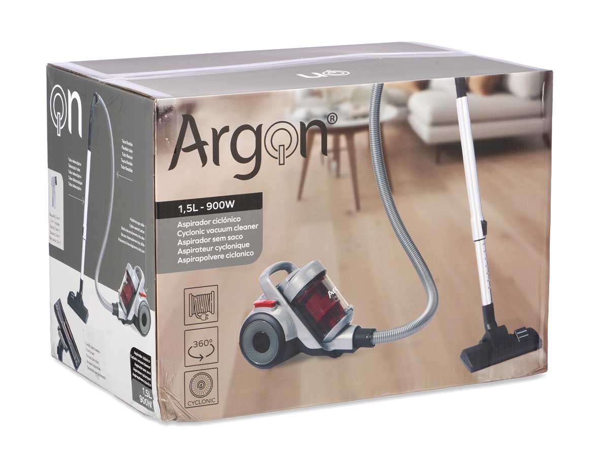 Aspirador turbo ruedas gris rojo 900 w - Imagen 3