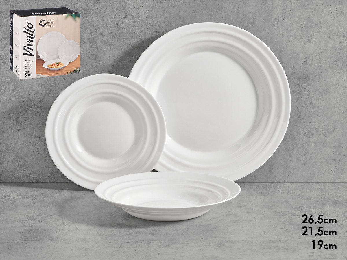 Set vajilla ondas opal 18pzs