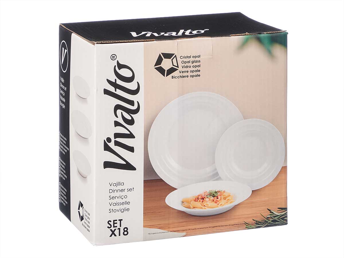 Set vajilla ondas opal 18pzs - Imagen 3