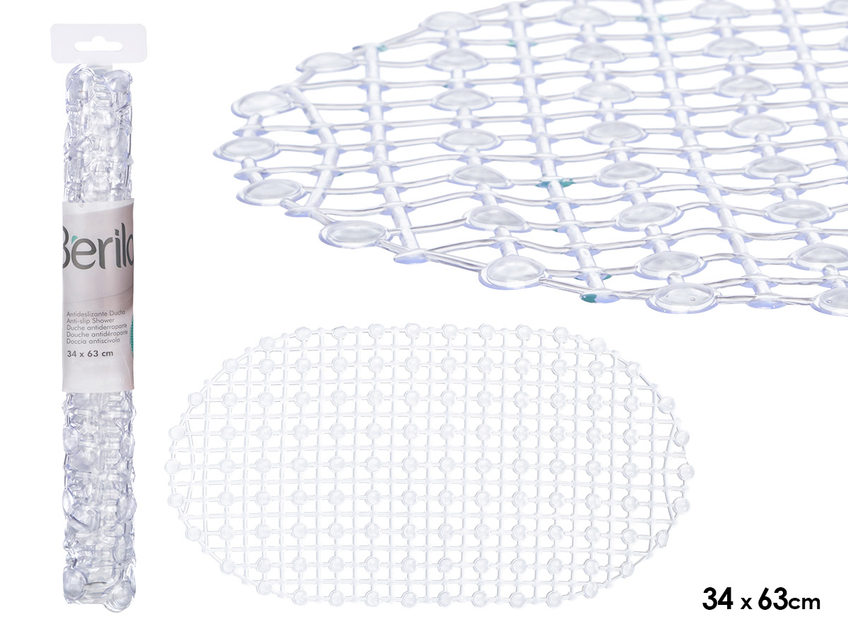Antideslizante ducha transparente 34x63cm