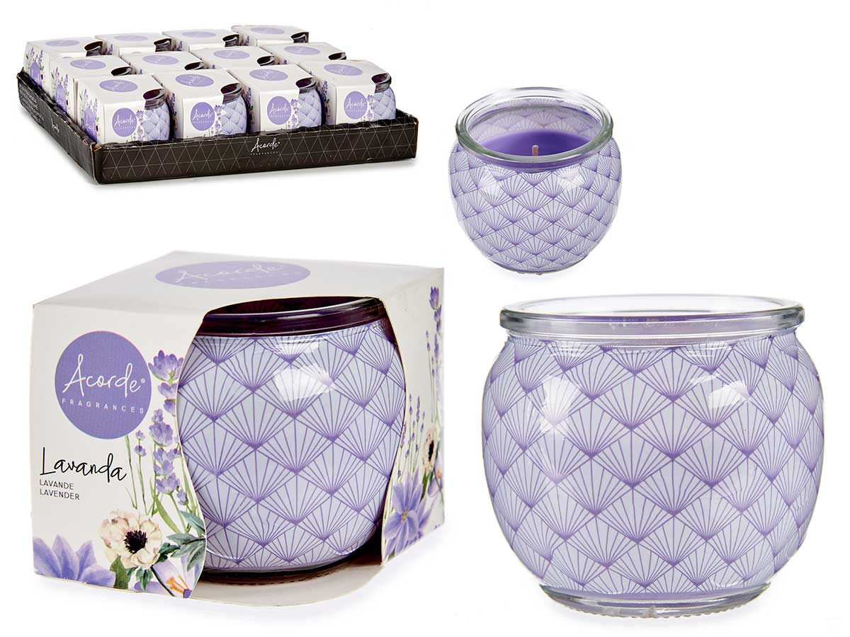Vela perfumada tarro cristal lavanda