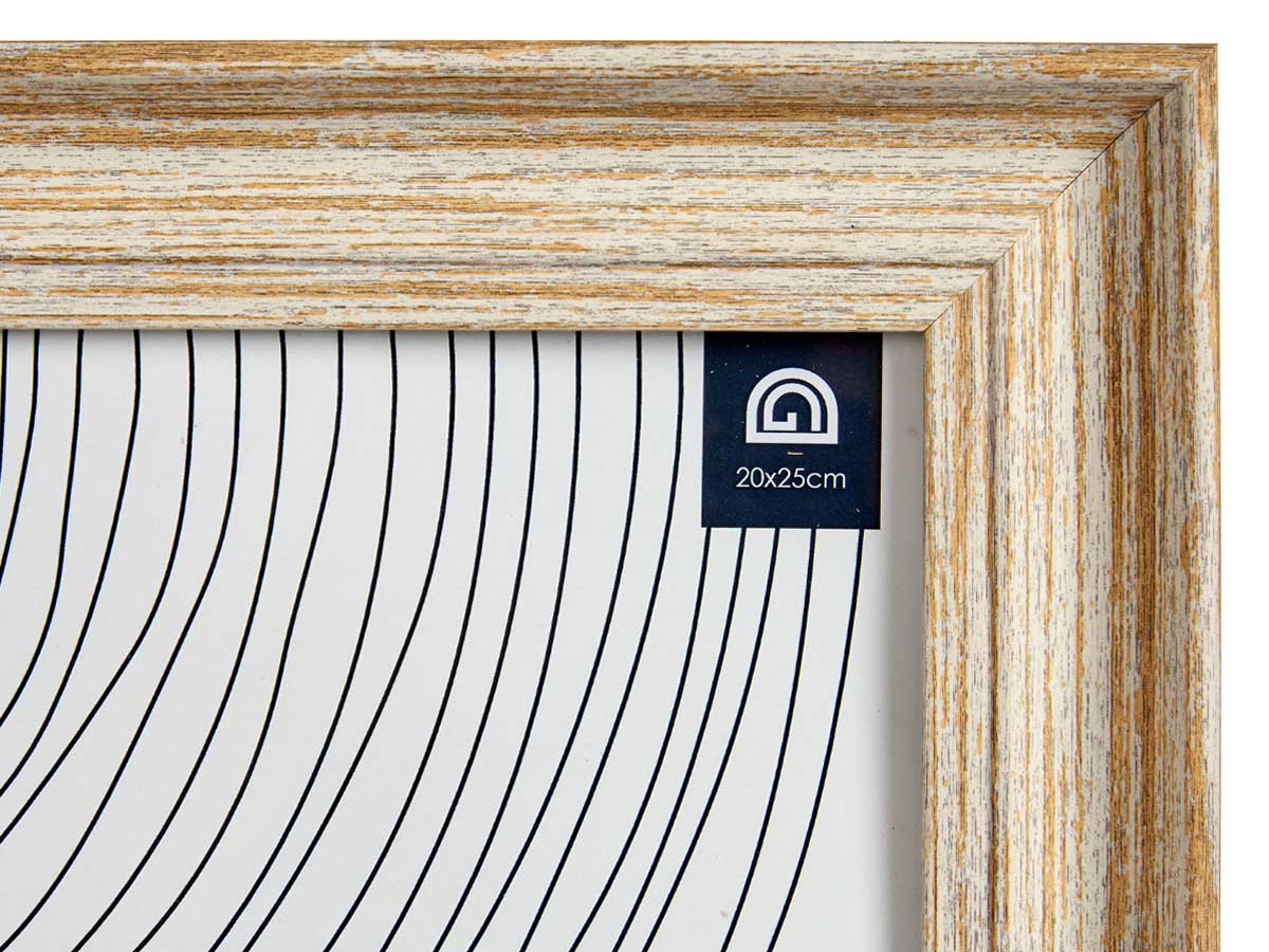 Portafotos efecto madera oro 20x25cm - Imagen 4