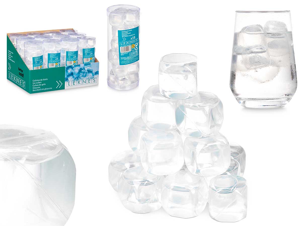 Set 18 cubitos transparentes