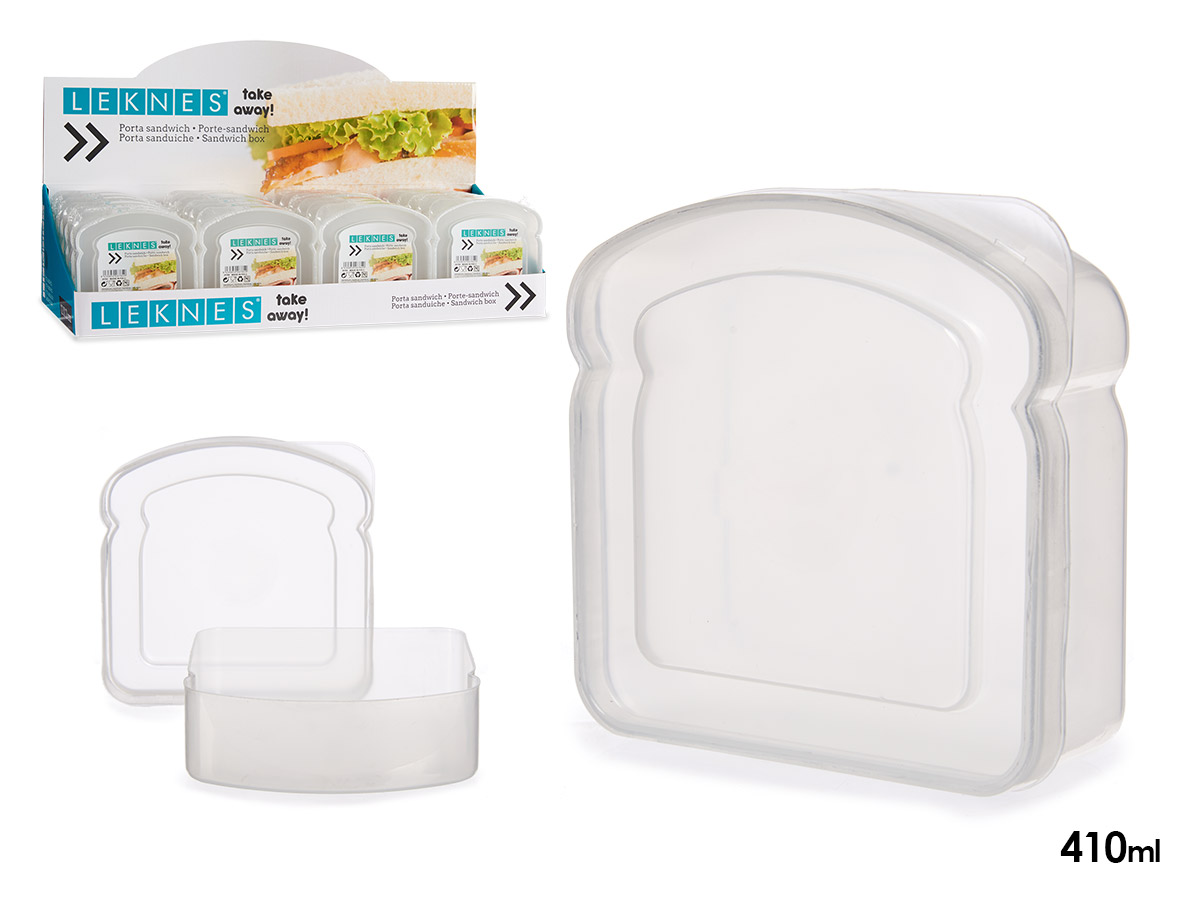 Portasandwich plastico transparente surt 410ml