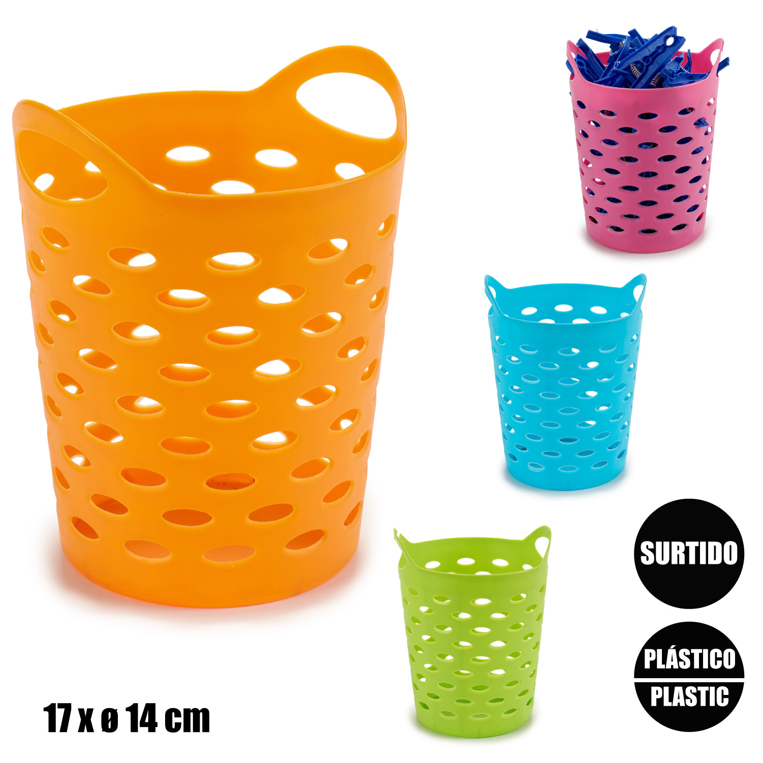 Cesta plastico redonda multiusos surt 4 - Imagen 4
