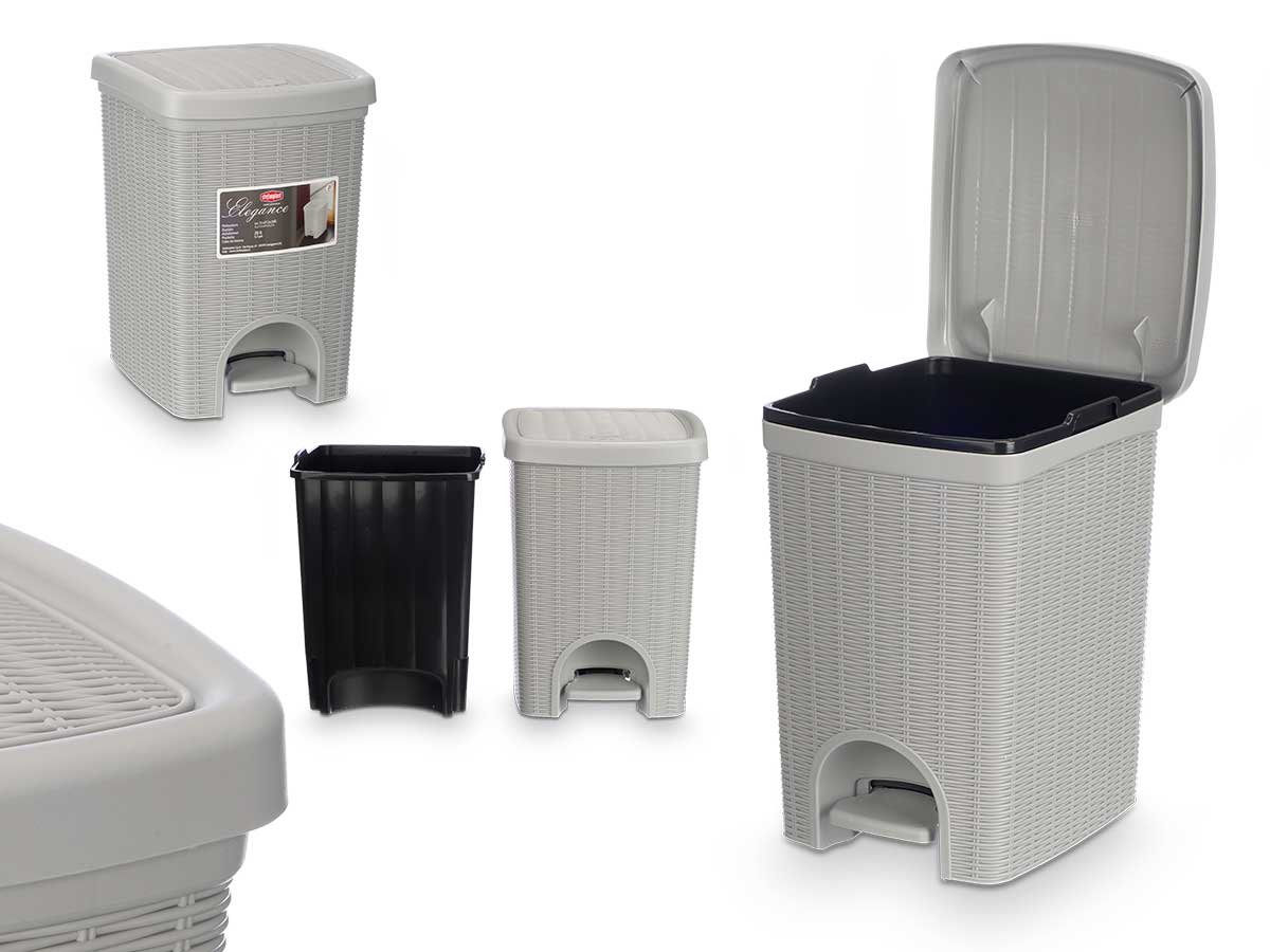 Papelera elegance gr gris claro 20l