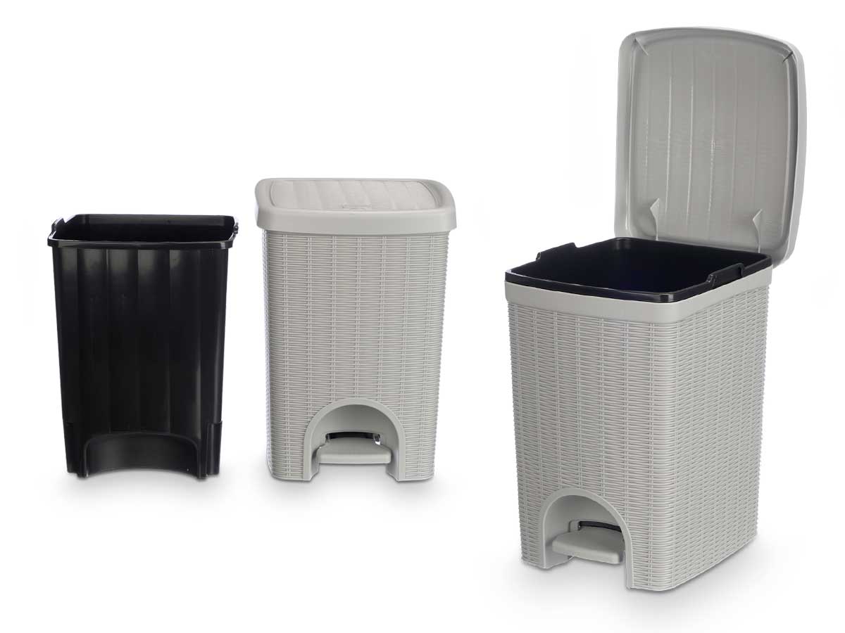 Papelera elegance gr gris claro 20l - Imagen 2