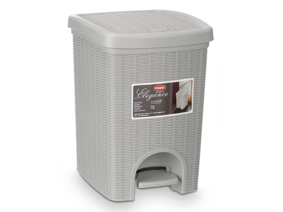 Papelera elegance gr gris claro 20l - Imagen 3
