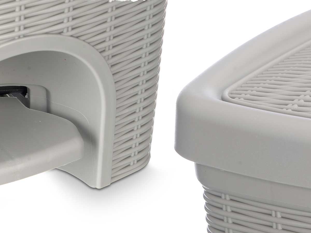 Papelera elegance gr gris claro 20l - Imagen 4