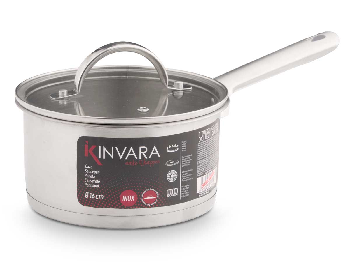 Cazo induccion tapa cristal 16 cm - Imagen 3