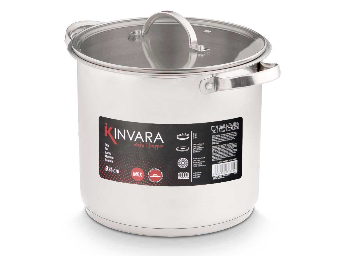 Olla induccion tapa cristal 24 cm - Imagen 3