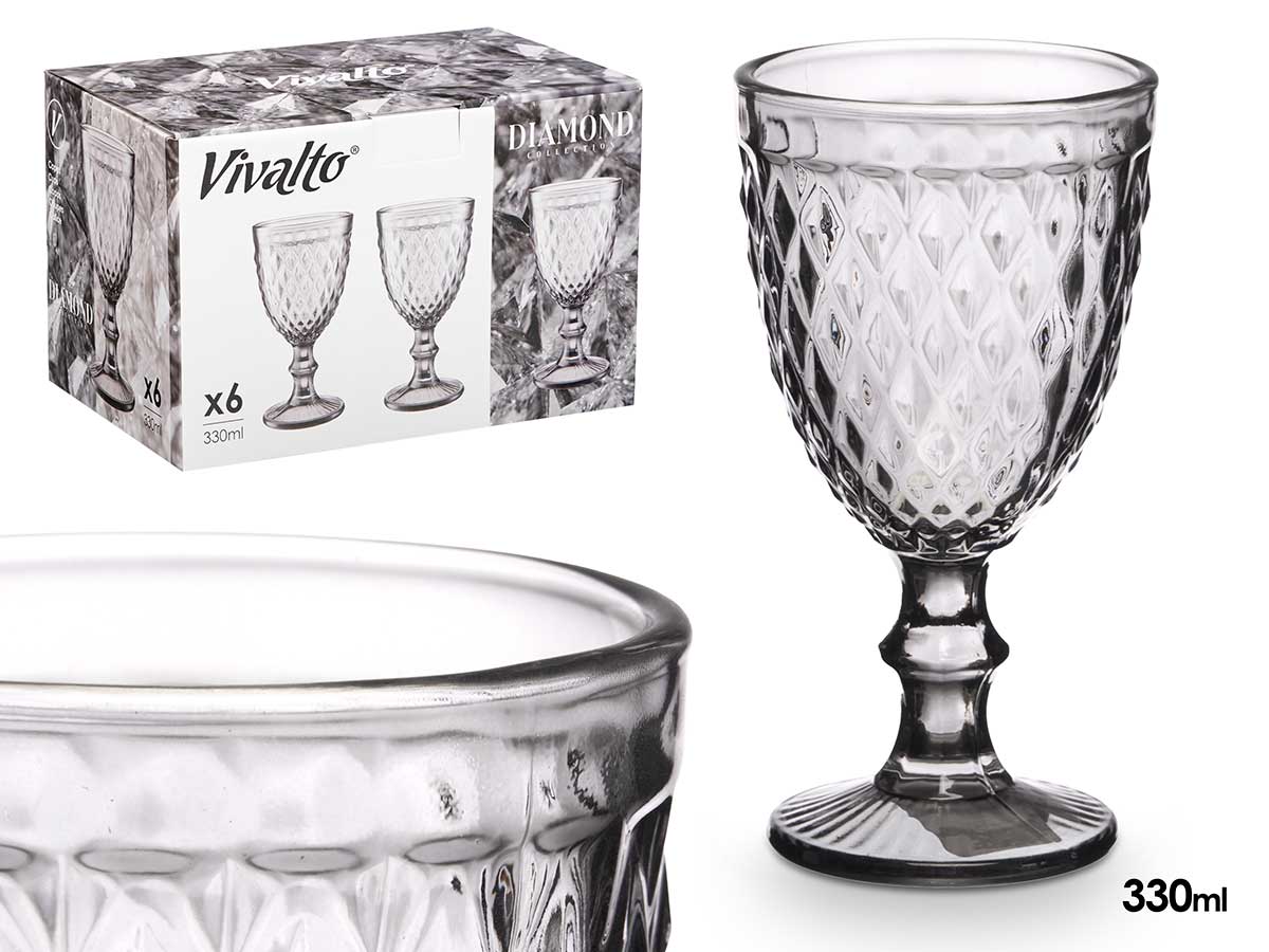 Copa diamante gris 310ml