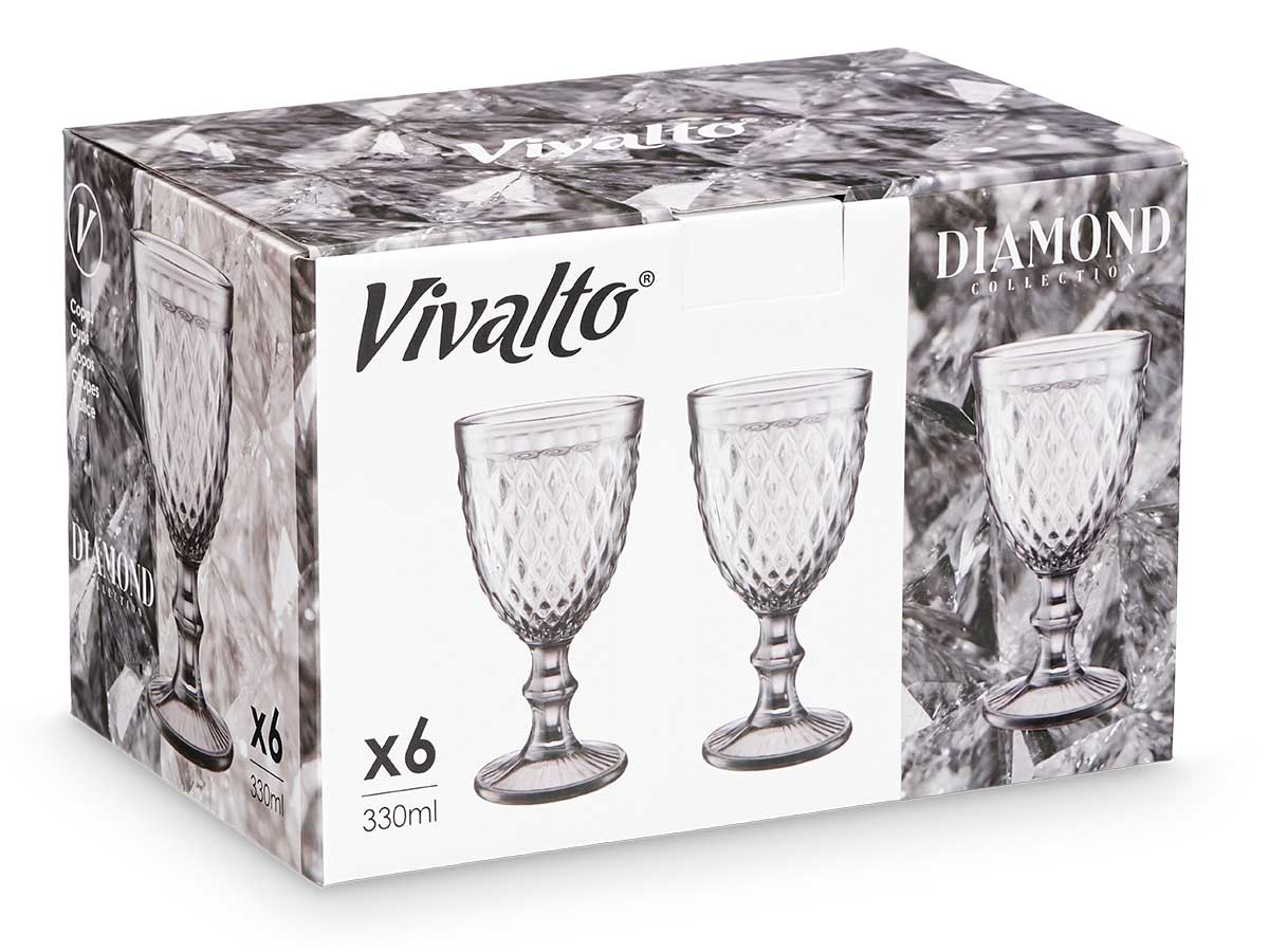 Copa diamante gris 310ml - Imagen 3