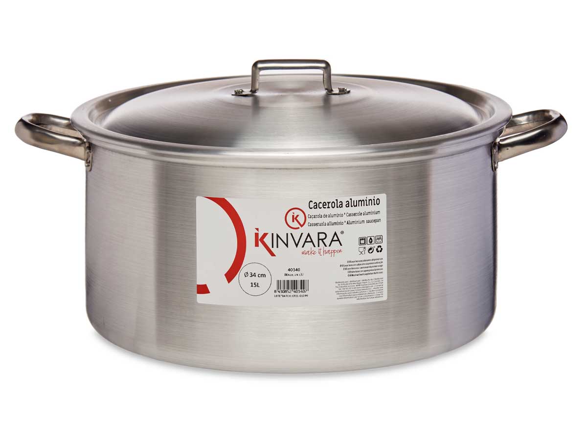 Cacerola aluminio 34 cm 15 l - Imagen 2