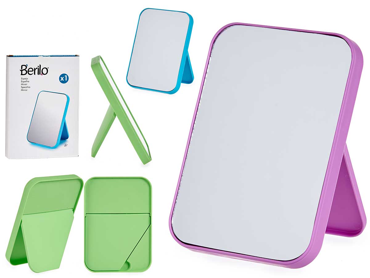 Espejo plastico grande surt 3 colores