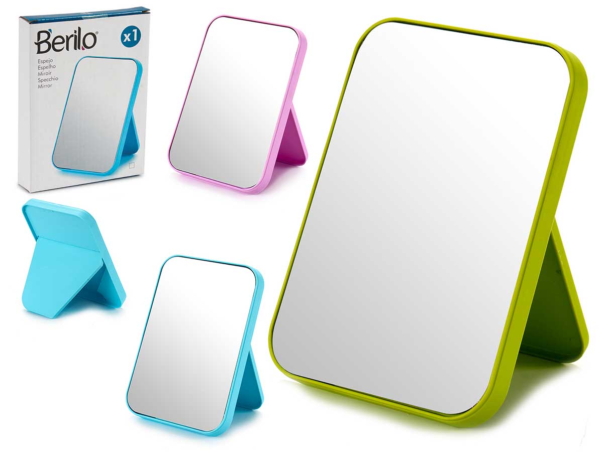 Espejo plastico pequeño surt 3 colores
