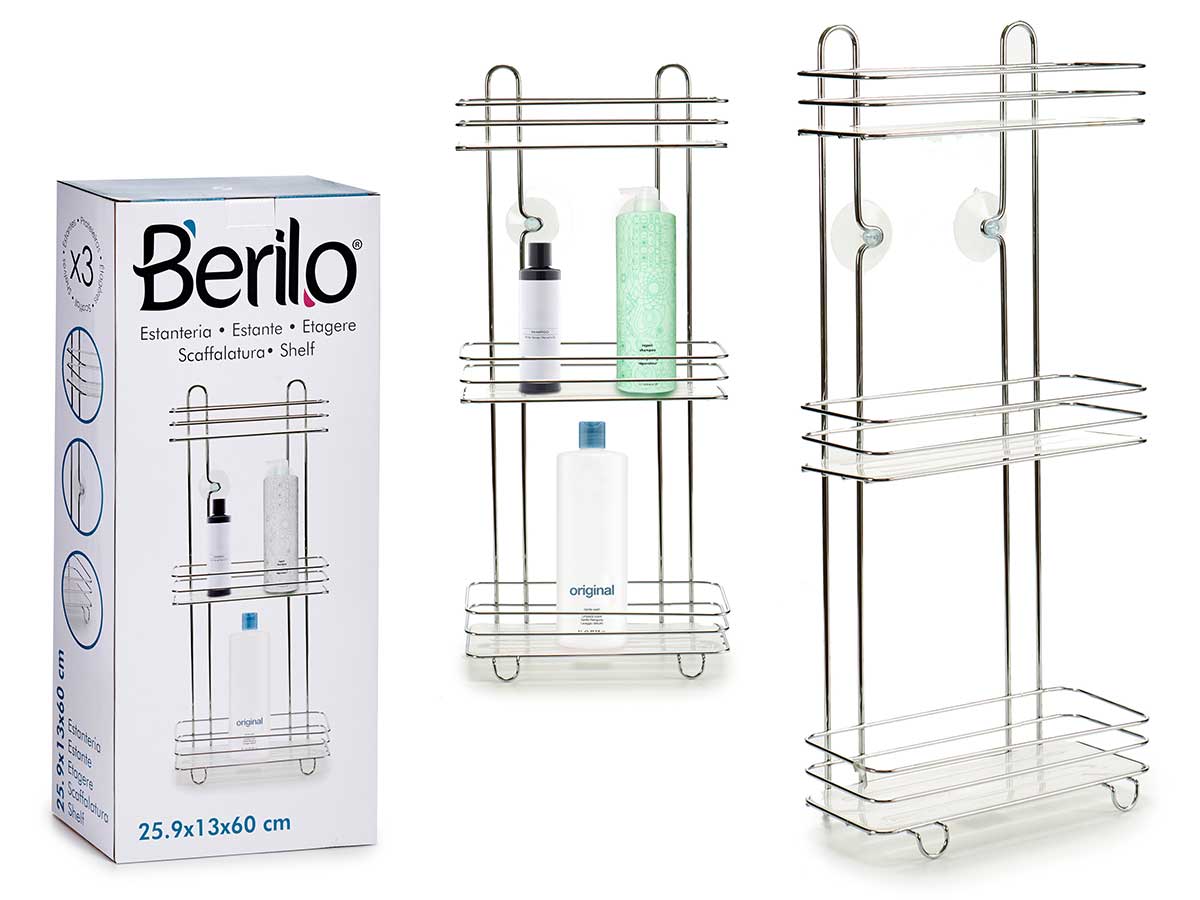 Estanteria recta alta baño triple