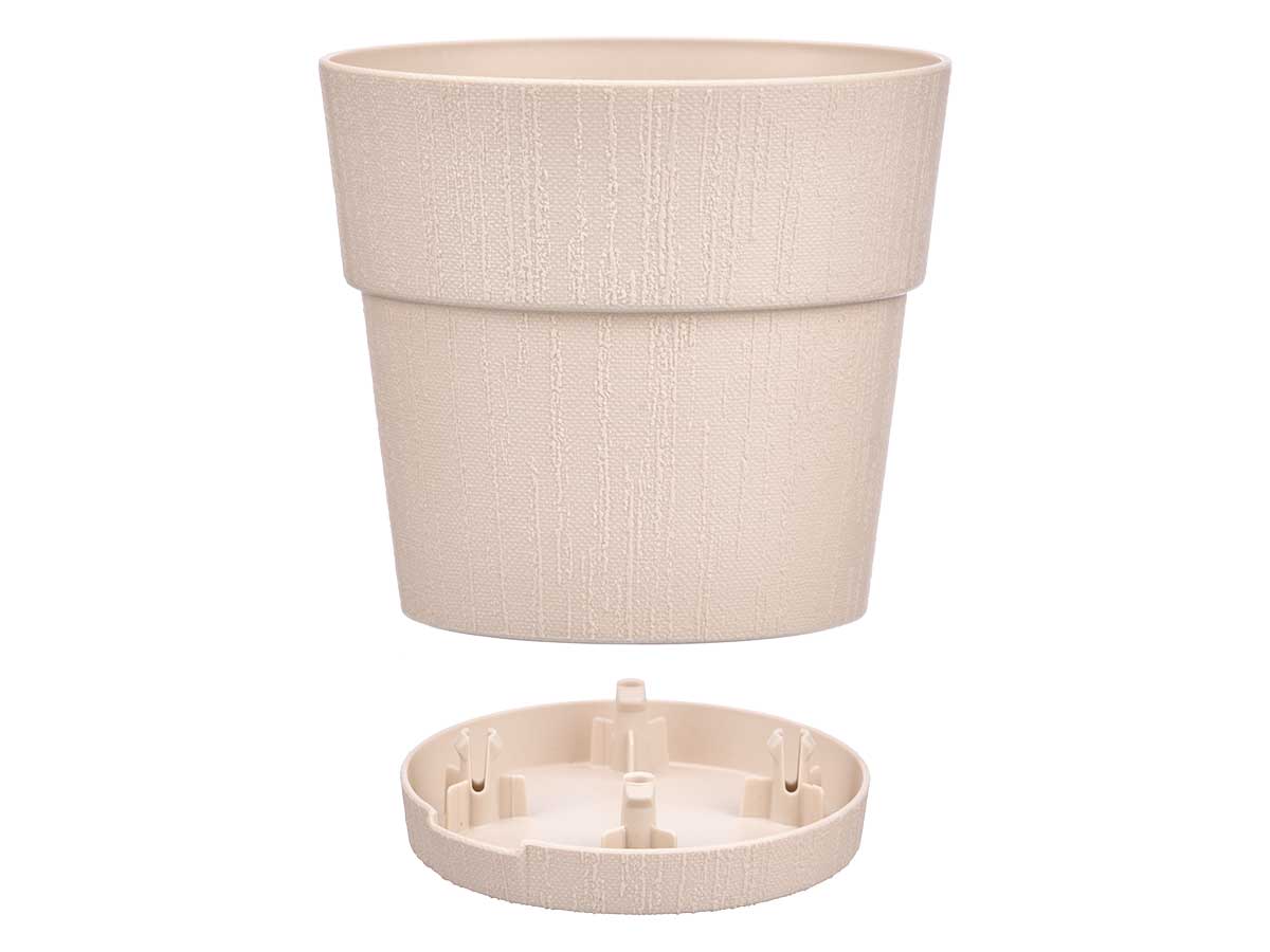 Maceta plastico 15 cm ethica blanco roto - Imagen 2