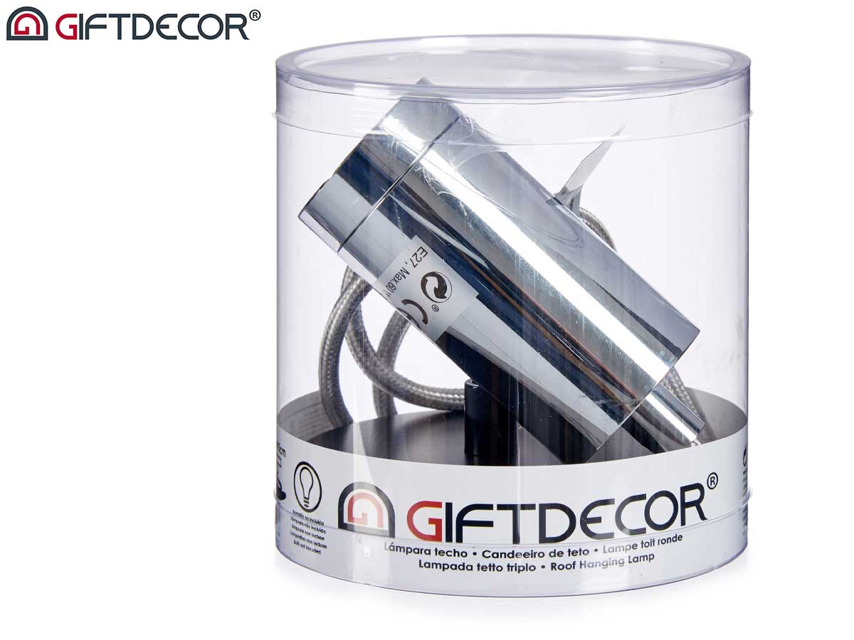 Lampara colgante acero plata - Imagen 3