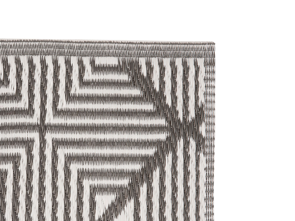 Alfombra rombos blanco gris 60 x 150 cm - Imagen 4