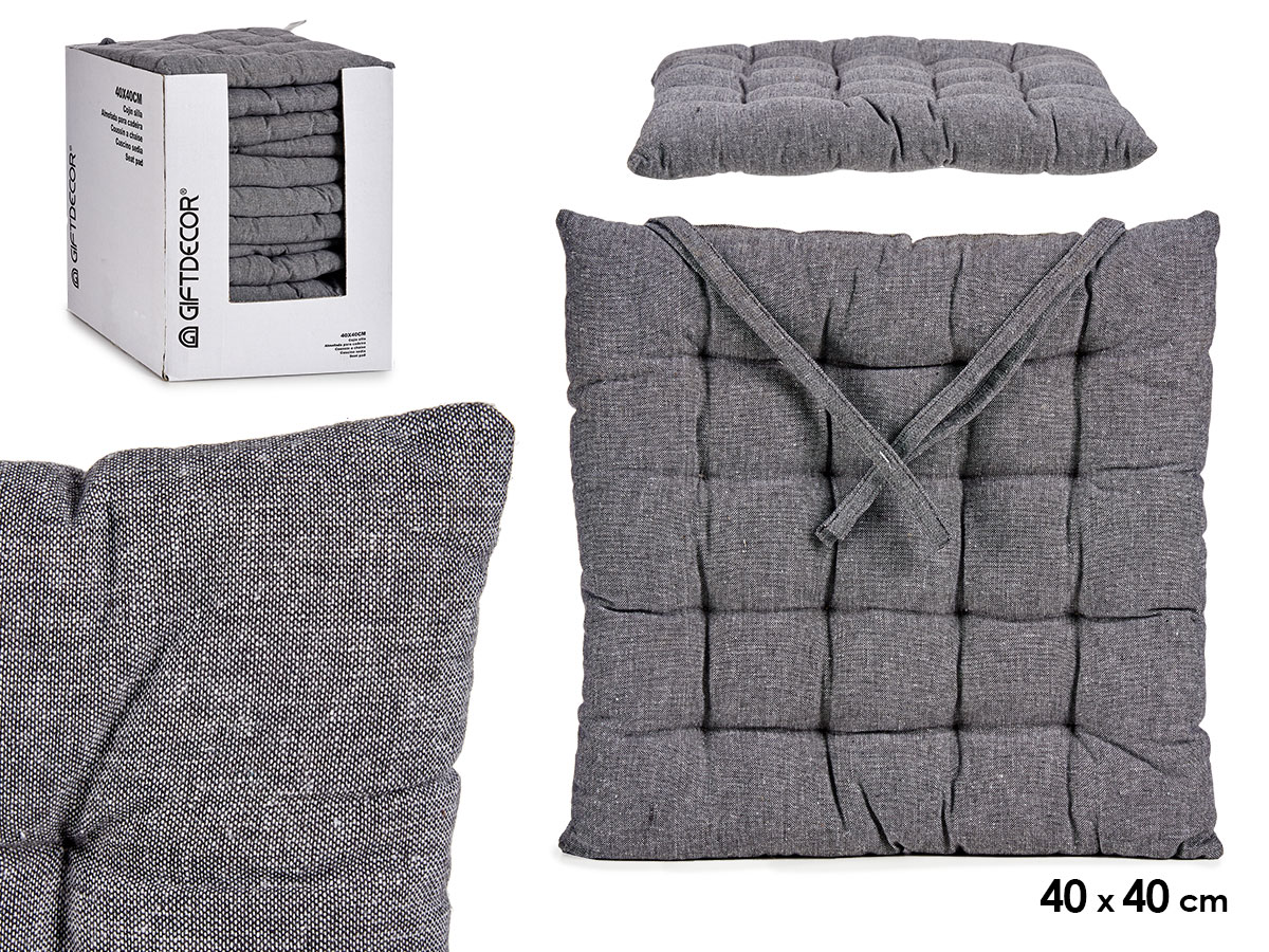Cojin silla liso gris oscuro