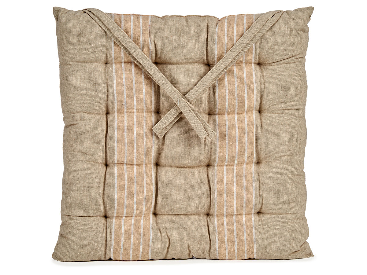 Cojin silla rayas crema - Imagen 2