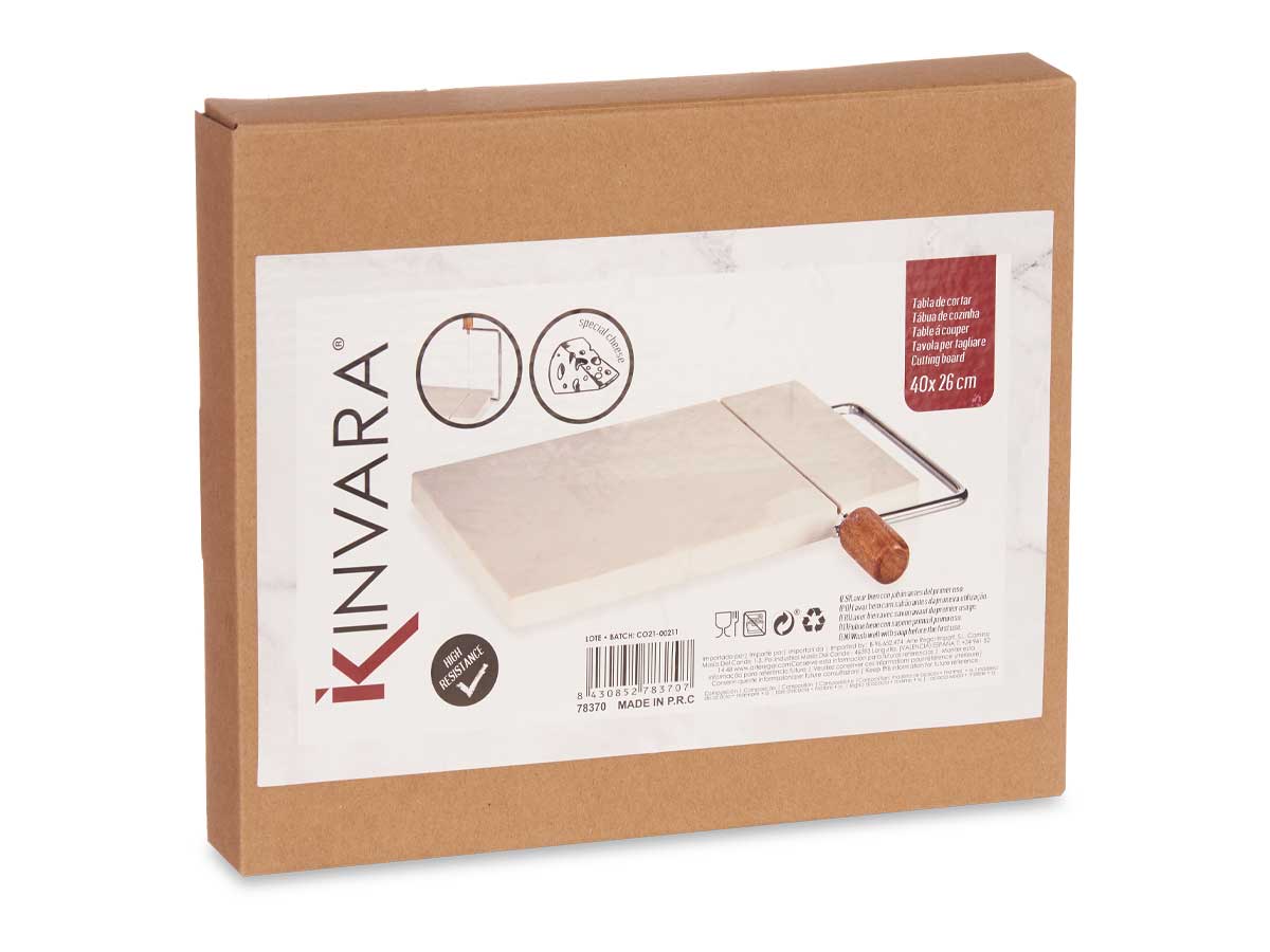 Tabla cortar queso marmol blanco - Imagen 3