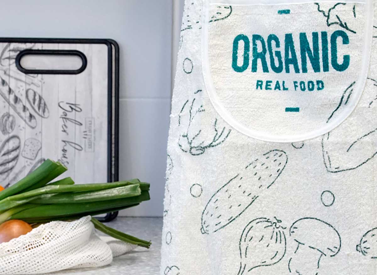 Set delantal paño cocina rizo organic - Imagen 2