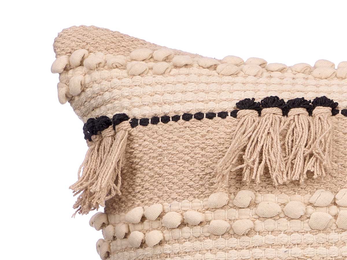 Cojin lentejuelas beige 45x45 cm - Imagen 3