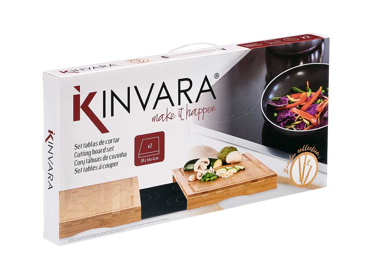 Set 2 tablas bambu vitro cocina 28cm - Imagen 3
