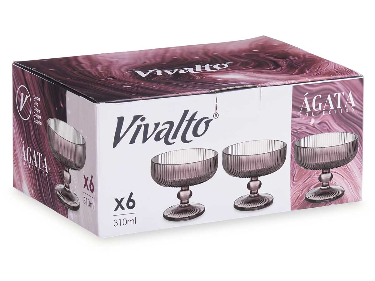 Copa helado rosa rayas 310ml - Imagen 3