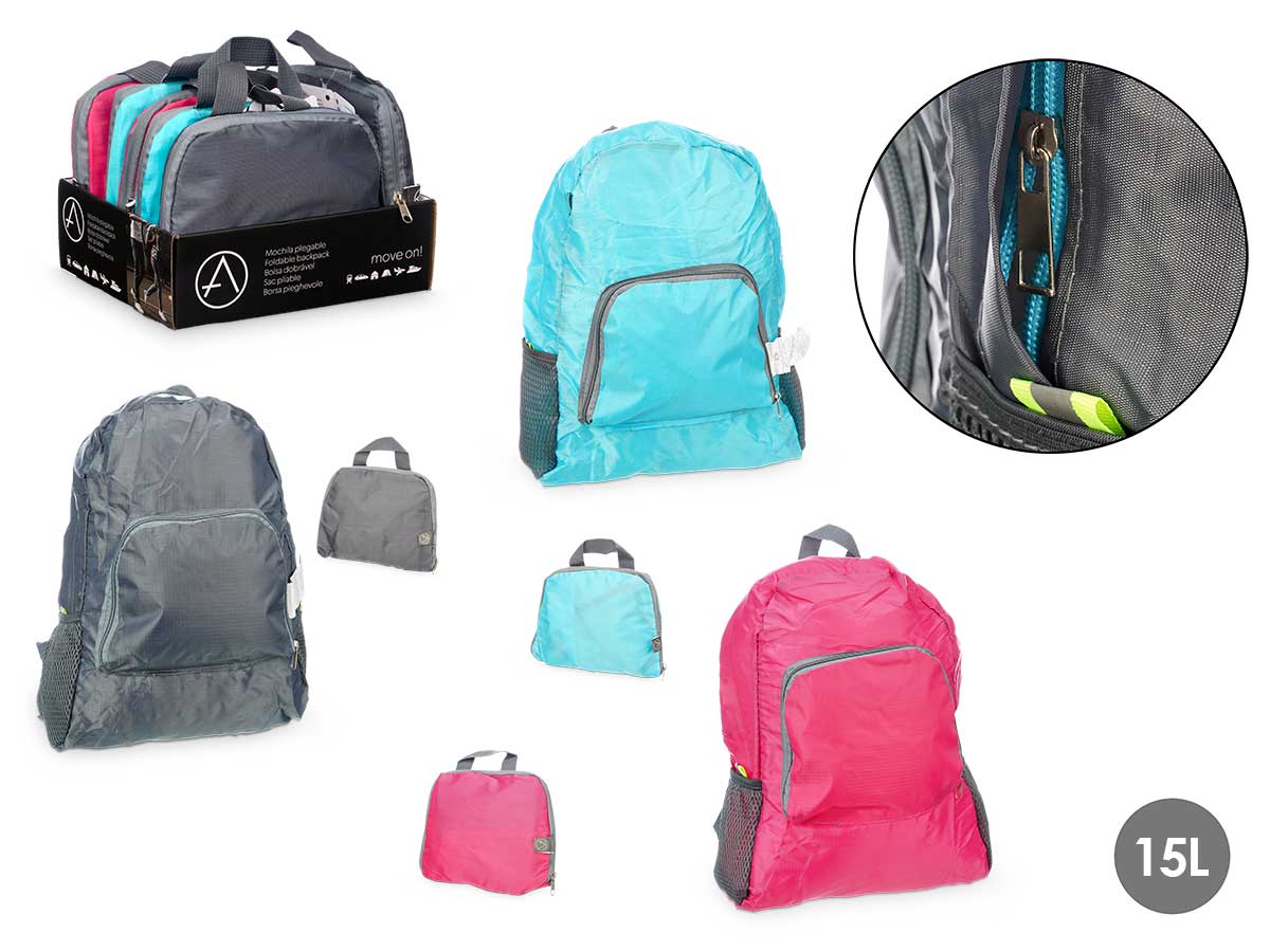 Mochila plegable ligera surt 3 colores